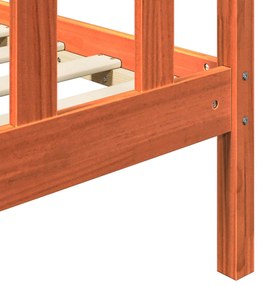 vidaXL Σκελετός Κρεβατιού με κεφαλάρι 2 pcs Κερωτό καφέ 150 x 200 cm