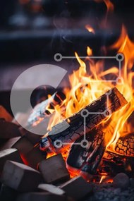 Σετ των 2 Intra Συλλεκτικό Ξύλινο Παζλ Plywood 4mm - Άνετη φωτιά με αναμμένες φλόγες Σε Ξύλινο Κουτί - Διαστάσεις: 10x10 cm – 25 κομμάτια