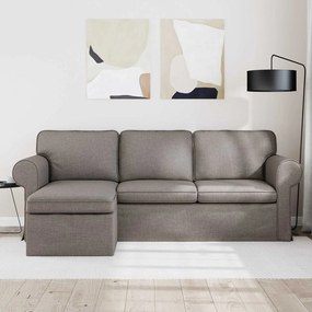 vidaXL Καναπές Taupe 215 x 138 x 80 εκ ύφασμα