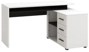 Office Desk Arhimed White - Black 138x102x75 cm