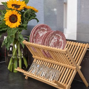 Πτυσσόμενο Στραγγιστήρι Πιάτων (42x27.5x38) Estia Bamboo Essentials 01-12977