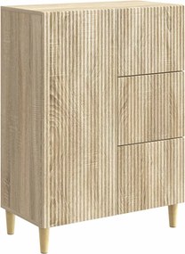vidaXL Πλαϊνό γραφείο Sonoma Δρυς 66 x 34,5 x 90 εκ Επεξεργασμένο Ξύλο