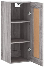 vidaXL Ντουλάπι Τοίχου Γκρι Sonoma 34,5 x 34 x 90 εκ. Επεξεργ. Ξύλο