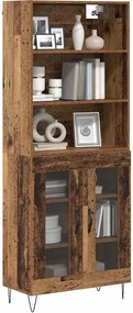 vidaXL Highboard 2 pcs Παλιό ξύλο Επεξεργασμένο ξύλο