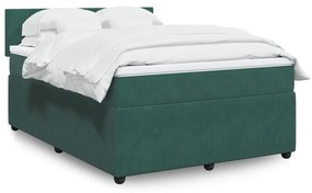 ΚΡΕΒΑΤΙ BOXSPRING ΜΕ ΣΤΡΩΜΑ ΣΚΟΥΡΟ ΠΡΑΣΙΝΟ 160X200ΕΚ. ΒΕΛΟΥΔΙΝΟ 3290079