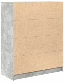 Sideboard Μπετόν Γκρι 80x35x99 cm Κατασκευασμένο ξύλο - Γκρι