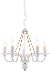 Φωτιστικό Κρεμαστο Aca DL9365PWG GEISHA Λευκό (White)