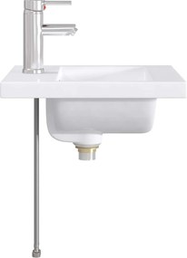 vidaXL Λεκάνη μπάνιου Χρωμέ 42 x 40 x 16,5 εκ Μέταλλο