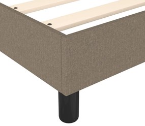 vidaXL Κρεβάτι Boxspring με Στρώμα Taupe 90x200 εκ. Υφασμάτινο