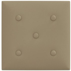 vidaXL Πάνελ Τοίχου 12 τεμ. Καπουτσίνο 30 x 30 εκ. 1,08 μ² Συνθ. Δέρμα