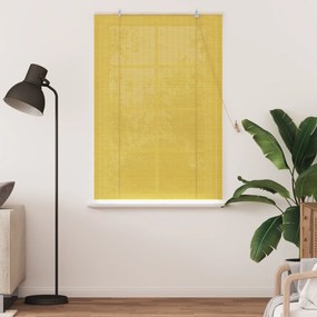 vidaXL Ρολά και Σκίες Παραθύρων Κίτρινο 100 x 160 cm Μπαμπού