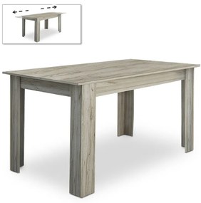 Τραπέζι Arturo Megapap μελαμίνης επεκτεινόμενο χρώμα γκρι oak 138/178x80x74εκ.