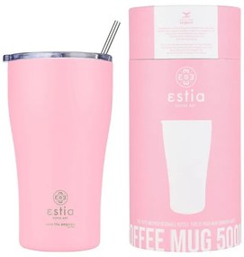 ESTIA ΘΕΡΜΟΣ COFFEE MUG SAVE THE AEGEAN 500ml BLOSSOM ROSE