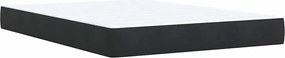 vidaXL Κρεβάτι Boxspring με Στρώμα Μαύρο 140x190 εκ. Βελούδινο