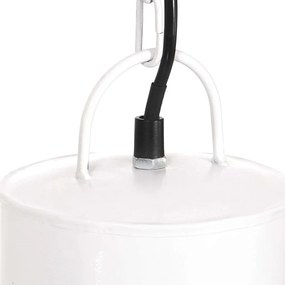 vidaXL Φωτιστικό Κρεμαστό Στρογγυλό 25 W Λευκό 48 εκ. Ε27
