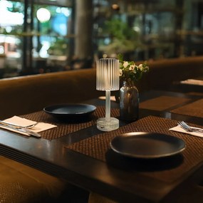 Επαναφορτιζόμενο Επιτραπέζιο Φωτιστικό Simple 1W 3CCT Διάφανο