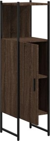 vidaXL Ντουλάπι Μπάνιου Καφέ Δρυς 33x33x120,5 εκ. Επεξεργ. Ξύλο