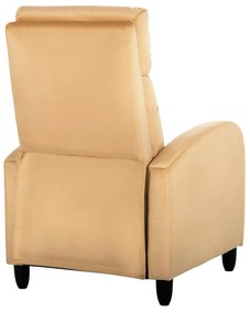 Πολυθρόνα HIBER RELAX C9782.05 Εκρού Βελούδο 67,5x90x104Υ εκ. 67.5x90x104 εκ.