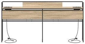 vidaXL Κεφαλάρι Αποθήκης Sonoma Δρυς 180 cm Επεξεργασμένο ξύλο