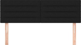 vidaXL Κεφαλάρια Μαύρα 144x5x78/88 εκ. Ύφασμα