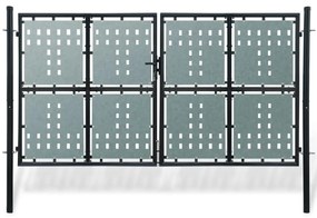 vidaXL Πόρτα Περίφραξης Μονή Μαύρη 300 x 200 εκ.