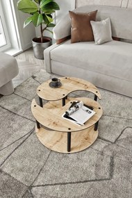Stewehome Τραπεζάκι Σαλονιού 2 τεμαχίων (Δρυς) 70x70x38 cm
