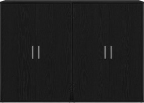 vidaXL Πλαϊνό γραφείο 2 pcs Μαύρη Οξυά 60 x 31 x 84 εκ.