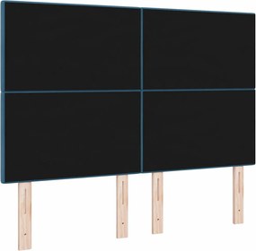 vidaXL Κεφαλάρι με κεφαλάρι Σκούρο Μπλε 160 cm Τεχνητό Δέρμα