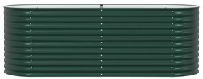 vidaXL Υψωμένο Κρεβάτι Κήπου Πράσινο 240x80x81 εκ από Γαλβανισμένο Χάλυβα