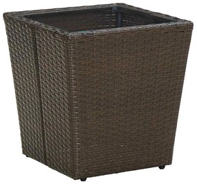 vidaXL Σετ Μπιστρό Κήπου 3 pcs Καφέ Πολυ ράταν