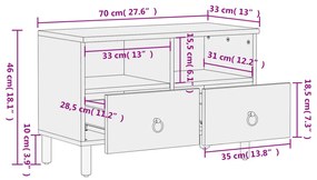 ΈΠΙΠΛΟ ΤΗΛΕΟΡΑΣΗΣ 70 X 33 X 46 ΕΚ. ΑΠΟ ΜΑΣΙΦ ΞΥΛΟ ΜΑΝΓΚΟ 358213