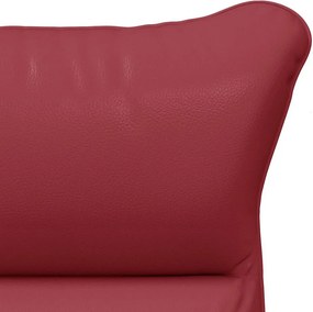 vidaXL Πολυθρόνα Κόκκινο 69 x 74 x 93 εκ. Δερματίνη