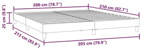 Πλαίσιο κρεβατιού χωρίς στρώμα Μαύρο 200x210 cm Βελούδινο - Μαύρο