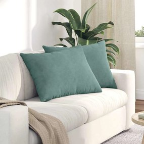 vidaXL Μαξιλάρι Καναπέ 2 pcs Θαλασσί 70 x 50 cm Υφασμάτινο Κορντουρά