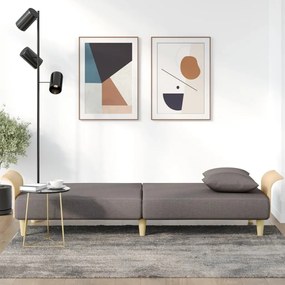 vidaXL Καναπές Κρεβάτι με Μπράτσα Taupe Υφασμάτινος