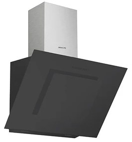 Davoline Feel Black Glass Απορροφητήρας Καμινάδα 60cm Μαύρος