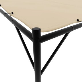 vidaXL Κιόσκι Μπεζ 4x4 μ. 180 γρ/μ² από Ύφασμα και Ατσάλι