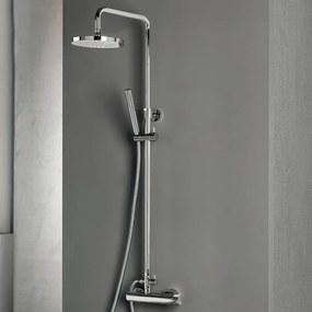 Armando Vicario Industrial Chrome Μπαταρία Nτους 2 Eξόδων με Kολώνα, Aνακλινόμενη Κεφαλή, Tηλέφωνο, Στήριγμα 512066-100