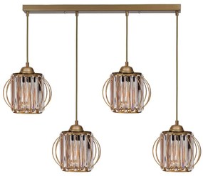 Φωτιστικό Οροφής - Ράγα 534LUN6041 65x19x80cm 4xE27 40W Gold Opviq