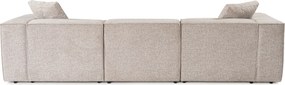 Corner Sofa Lora (L1-O1-1R-POUFFE ) - Mocha Mocha