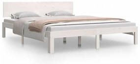 vidaXL Πλαίσιο Κρεβατιού Λευκό 160 x 200 εκ. από Μασίφ Ξύλο Πεύκου