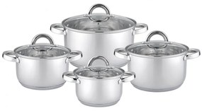Σετ κατσαρόλα Rosberg R51210L8, 8 h, Διπλός πάτος, 1,8-5,8 λίτρα, Επαγωγή, Inox