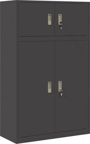 vidaXL Ντουλάπι αποθήκευσης 2 τμχ. Μαύρο 90 x 40 x 145 cm Ατσάλι