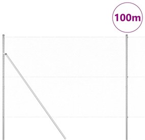 vidaXL γαλβανισμένος χάλυβας hexagon fence 1.5x100 μ