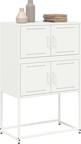 vidaXL Ντουλάπι Λευκό 68,5x38,5x107 εκ. από Ατσάλι