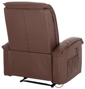 Πολυθρόνα RELAX ROCCA με Μηχανισμό MASSAGE και PU Καφέ σκούρο 80x96x97 εκ. 80x96x97 εκ.