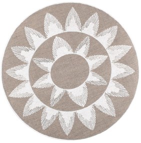 Στρογγυλό Χαλί All Season (Φ130) Polcarpet Gloria Marakes G3005 White