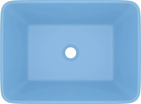 vidaXL Νιπτήρας Πολυτελής Γαλάζιο Ματ 41 x 30 x 12 εκ. Κεραμικός