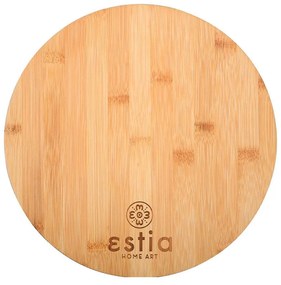 Estia 01-13769 Essential Επιφάνεια Κοπής από Μπαμπού Στρογγυλο 28x28cm, Καφέ
