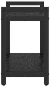 vidaXL Βιβλιοθήκη Μαύρη δρυς 60 x 30 x 48.5 εκ Επεξεργασμένο ξύλο